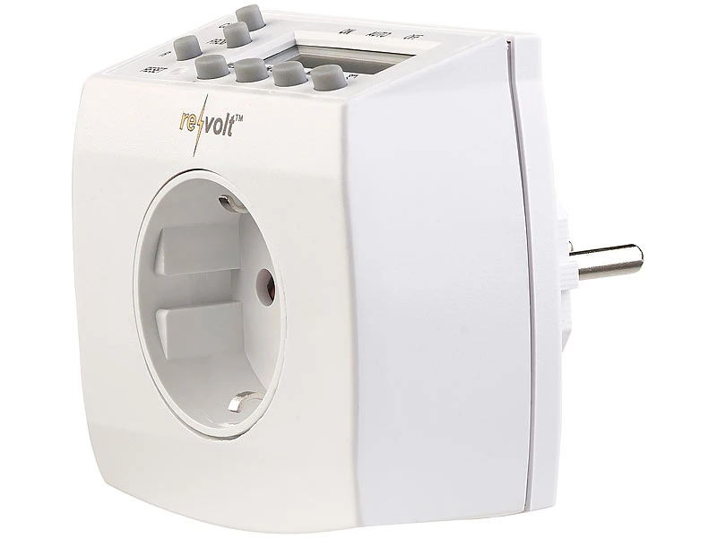 Revolt Steckdose Timer:2er-Set Kompakte Digitale Zeitschaltuhren Mit LCD-Display 2 Revolt Steckdose Timer:2er-Set Kompakte Digitale Zeitschaltuhren Mit LCD-Display – Bild 2