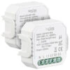 Luminea Home Control Smart Schalter:2er-Set WLAN-Unterputz-Lichtschalter, App, Für Siri, Alexa&Google Ass.