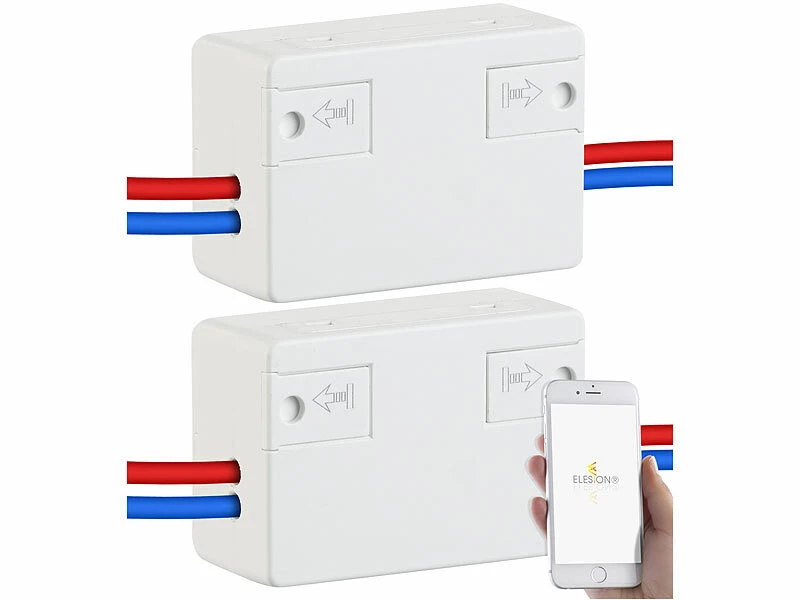 Luminea WLAN Schalter 230V:2er-Set WLAN-Schalter Für Licht, Für Amazon Alexa & Google Assistant 1 Luminea WLAN Schalter 230V:2er-Set WLAN-Schalter Für Licht, Für Amazon Alexa & Google Assistant