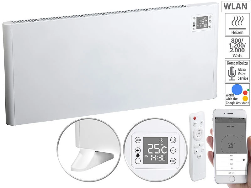 Sichler Smart-Heizung Alexa:WLAN-Konvektor-Wand-Heizung, Kompatibel Zu Alexa (Versandrückläufer) 2 Sichler Smart-Heizung Alexa:WLAN-Konvektor-Wand-Heizung, Kompatibel Zu Alexa (Versandrückläufer) – Bild 2