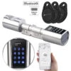 VisorTech Elektrisches Schloss:Elektronischer Tür-Schließzylinder, Transponder, Code, Bluetooth & App