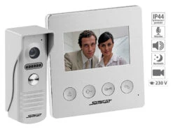 Somikon Video Klingel:Video-Türsprechanlage Mit Farbdisplay, LED-Licht & Türöffnungsfunktion