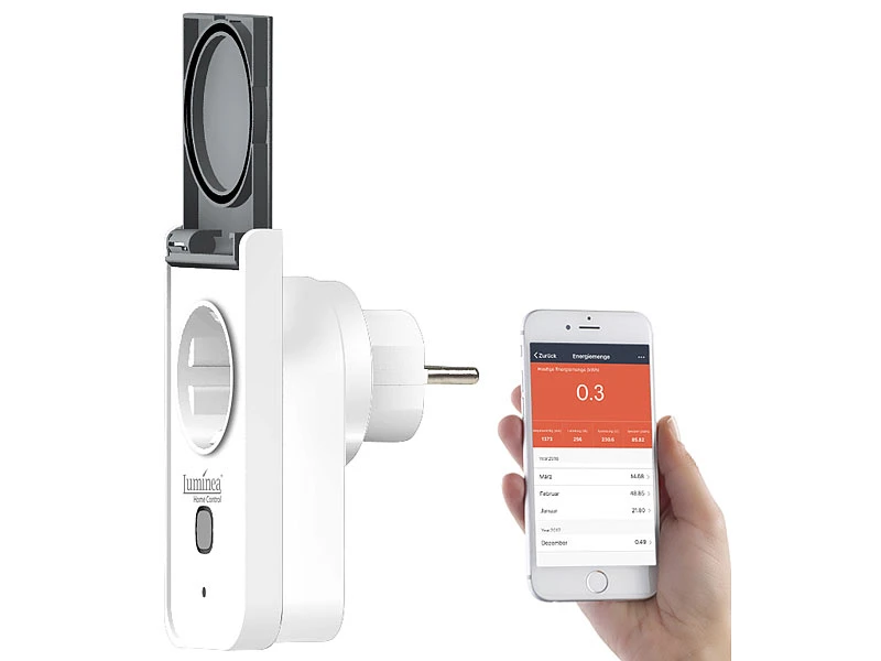 Luminea Home Control WLAN Steckdose Garten:2er-Set WLAN-Outdoor-Steckdosen, App, Sprachsteuerung, 16 A, IP44 3 Luminea Home Control WLAN Steckdose Garten:2er-Set WLAN-Outdoor-Steckdosen, App, Sprachsteuerung, 16 A, IP44 – Bild 3