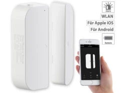 Luminea Fenstersensoren:5er-Set WiFi Tür & Fensteralarm, Alexa Und Google Assistant Komp. -Shop Für Smart-Home-Produkte nx4470 6