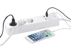 Luminea Home Control WLAN Steckerleiste:WLAN-Steckdosenleiste, 4x USB, Für Siri, Alexa & Google Assistant, 16A -Shop Für Smart-Home-Produkte nx4473 5