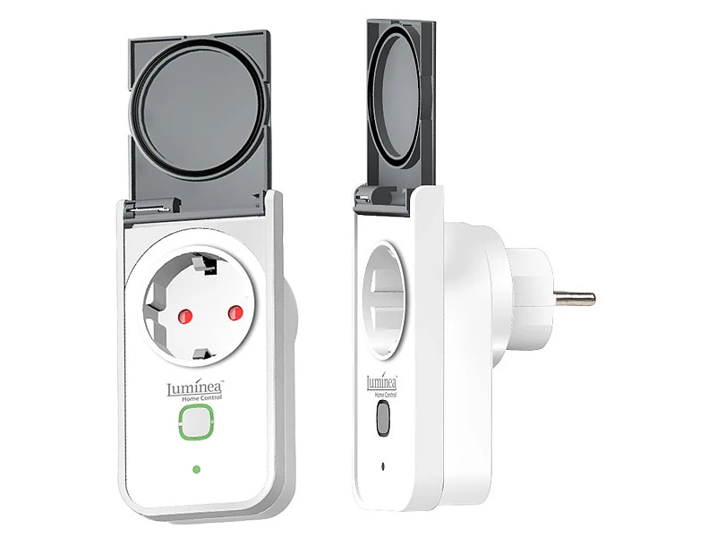 Luminea Home Control WLAN Steckdose Garten:2er-Set WLAN-Outdoor-Steckdosen, App, Sprachsteuerung, 16 A, IP44 2 Luminea Home Control WLAN Steckdose Garten:2er-Set WLAN-Outdoor-Steckdosen, App, Sprachsteuerung, 16 A, IP44 – Bild 2