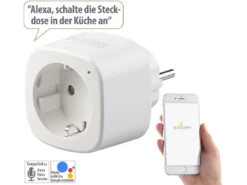 Luminea Home Control Elesion Steckdose:2er-Set WLAN-Steckdosen, Amazon Alexa & Google Assistant Komp., 16 A -Shop Für Smart-Home-Produkte nx4491 20 1
