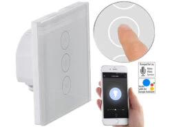 Luminea Home Control Lichtschalter Dimmer LED:Touch-Lichtschalter & Dimmer, Versandrückläufer -Shop Für Smart-Home-Produkte nx4504 6 1