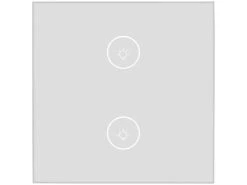 Luminea Home Control Touch Lichtschalter:2er-Set Touch-Doppel-Lichttaster, Komp. Zu Alexa & Google Assistant -Shop Für Smart-Home-Produkte nx4505 1 2