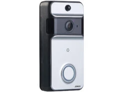 Somikon Doorbell:WLAN-Video-Türklingel Mit App, PIR-Sensor, 166° Bildwinkel, Akku, IP53