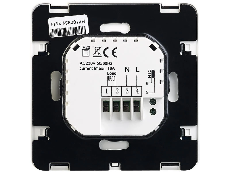 Revolt Raumthermostat Digital:2er-Set Wand-Thermostate Für Fußbodenheizung, LCD, Touch-Tasten 7 Revolt Raumthermostat Digital:2er-Set Wand-Thermostate Für Fußbodenheizung, LCD, Touch-Tasten – Bild 7