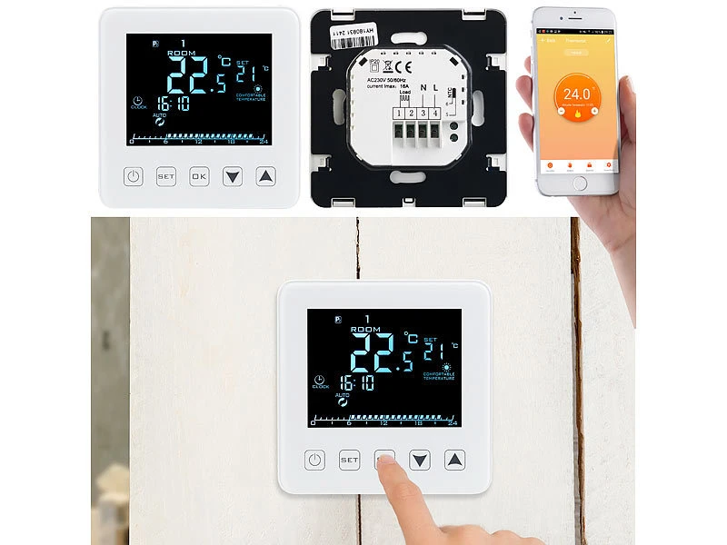 Revolt Elesion Thermostat:2er-Set WLAN-Thermostate Für Fußbodenheizungen, Für Siri, Alexa & GA 5 Revolt Elesion Thermostat:2er-Set WLAN-Thermostate Für Fußbodenheizungen, Für Siri, Alexa & GA – Bild 5