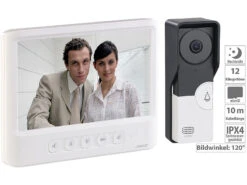 Somikon Türklingelanlagen:Video-Türsprechanlage Mit 17,8-cm-Farbdisplay & Türöffner, 10-m-Kabel -Shop Für Smart-Home-Produkte nx4564 15 2