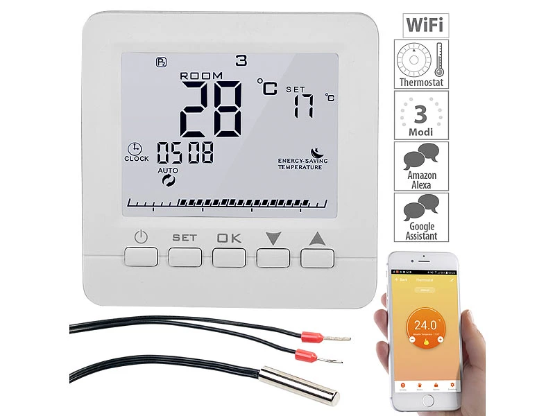 Revolt Wandthermostat:2er-Set WLAN-Thermostate Für Fußbodenheizung, Für Siri, Alexa & GA 8 Revolt Wandthermostat:2er-Set WLAN-Thermostate Für Fußbodenheizung, Für Siri, Alexa & GA – Bild 8