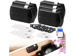 VisorTech Elektronisches Schloss:5er-Set Schubladen- & Schranktüren-Schloss Mit RFID-Schlüssel, BT, App