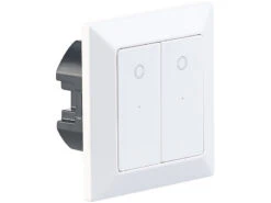 Luminea Home Control Lichtschalter-Taster:Doppel-Lichttaster Mit WLAN, App, Für Siri, Versandrückläufer -Shop Für Smart-Home-Produkte nx4659 1 2