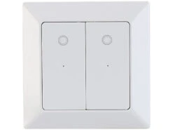 Luminea Home Control Taster:2er-Set Doppel-Lichttaster Mit WLAN, App Und Sprachsteuerung -Shop Für Smart-Home-Produkte nx4659 2 1