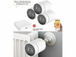 Revolt Thermostat:3er-Set Heizkörperthermostate Mit App, Sprachsteuerung, ZigBee-Gateway