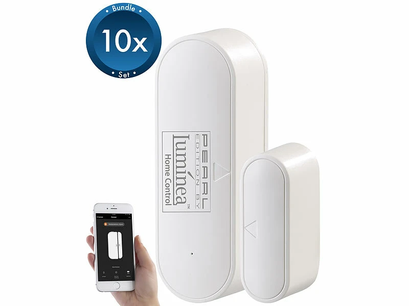 Luminea Home Control WLAN Fensterkontakt:5er-Set WLAN-Tür- & Fensteralarm Mit App, Für Alexa & Google Assistant 3 Luminea Home Control WLAN Fensterkontakt:5er-Set WLAN-Tür- & Fensteralarm Mit App, Für Alexa & Google Assistant – Bild 3