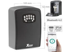 Xcase Bluetooth-Schlüsselsafe:2er Set Mini-Schlüssel-Safe Mit Bluetooth Und App, IP54 -Shop Für Smart-Home-Produkte nx4964 5 1