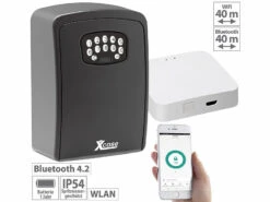Xcase Schlüsseltresor Mit App:Mini-Schlüssel-Safe Mit App Und WLAN-Gateway Mit Bluetooth-Mesh, IP54
