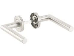 AGT Türklinke Modern:2er-Set Moderne Edelstahl-Türbeschläge, 4 Türklinken Und 12 Rosetten -Shop Für Smart-Home-Produkte nx5854 0 1