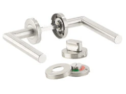 AGT Drückergarnitur:Edelstahl-Türbeschlag-Set, 6 Zimmer-Türklinken, 2 Bad-Türklinken -Shop Für Smart-Home-Produkte nx5867 8 2