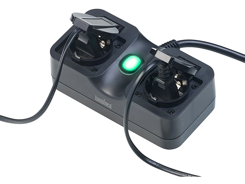 Luminea Home Control WLAN Aufputz Steckdose:2-fach-WLAN-Outdoor-Steckdosenleiste, App, Sprachsteuerung, 15 A, IP44 8 Luminea Home Control WLAN Aufputz Steckdose:2-fach-WLAN-Outdoor-Steckdosenleiste, App, Sprachsteuerung, 15 A, IP44 – Bild 8