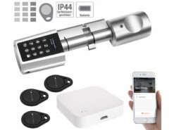 VisorTech ZigBee Schloss:Tür-Schließzylinder Mit Steuereinheit Für ZigBee Und Smart-Home-App