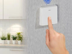 CASAcontrol Funktaster Set:Einbau-Funk-Schaltmodul & Kinetischer Funk-Taster (groß), Bis 200 Watt -Shop Für Smart-Home-Produkte nx7867 3