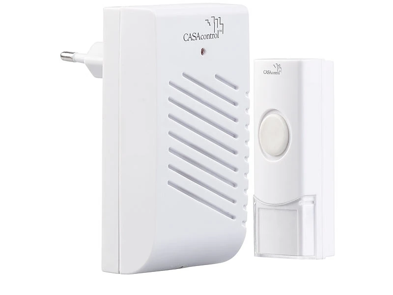 CASAcontrol Türglocke:Steckdosen-Türklingel Mit Funk-Klingeltaster Und 16 Klingeltönen, 30 M 1 CASAcontrol Türglocke:Steckdosen-Türklingel Mit Funk-Klingeltaster Und 16 Klingeltönen, 30 M