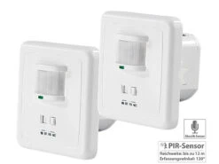Revolt Klatschschalter 230V:2er-Set Automatische Lichtschalter Mit Bewegungsmelder & Sound-Sensor