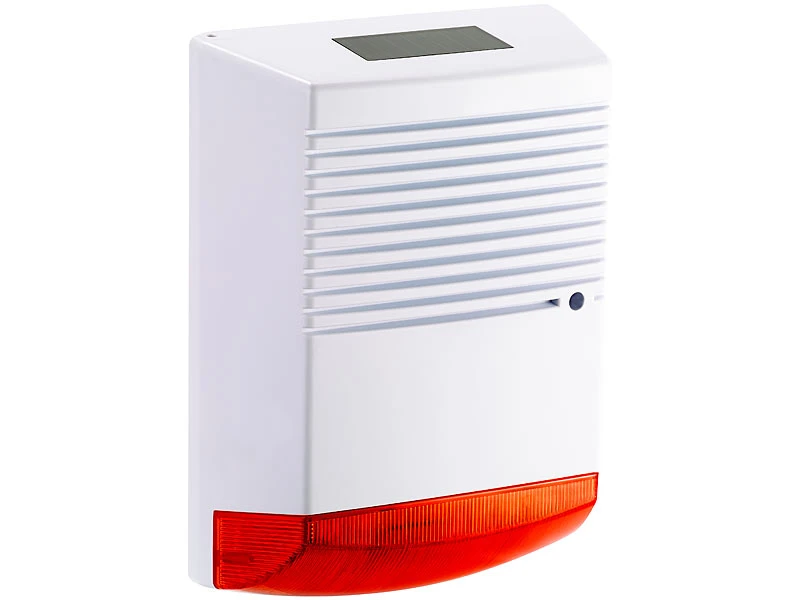 VisorTech Alarm Attrappe:Alarmsirenen Attrappe Mit Solar & Blinklicht, IP44 1 VisorTech Alarm Attrappe:Alarmsirenen Attrappe Mit Solar & Blinklicht, IP44