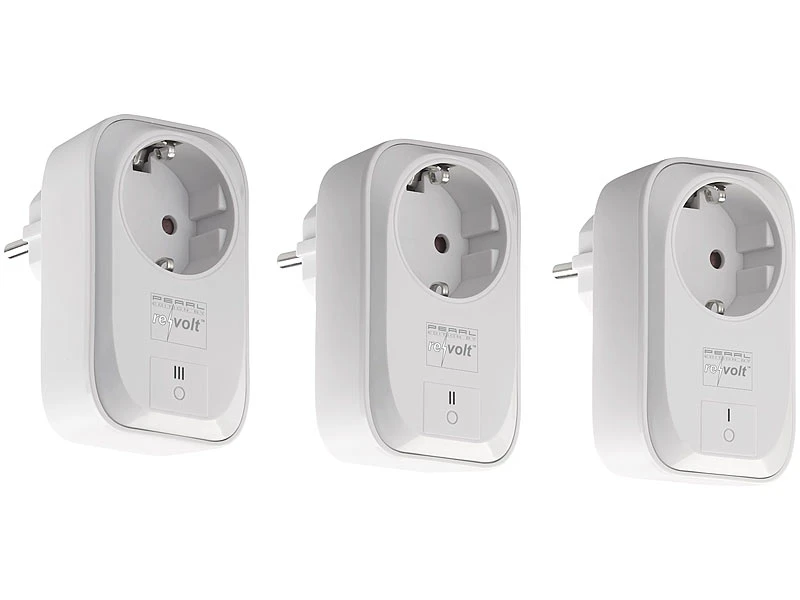 Revolt Funksteckdosen Set:3er-Set Funk-Steckdosen Mit Fernbedienung, 30 M, 3.680 Watt/16 A, Weiß 1 Revolt Funksteckdosen Set:3er-Set Funk-Steckdosen Mit Fernbedienung, 30 M, 3.680 Watt/16 A, Weiß