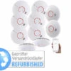 VisorTech Rauchmelder Mit Apps:10er-Set WLAN-Rauch- & Hitzemelder, Versandrückläufer