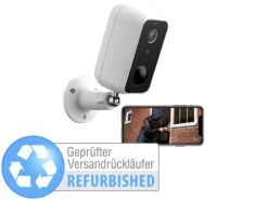 VisorTech Überwachungskamera App:Outdoor-IP-Überwachungskamera, Full HD, WLAN, Versandrückläufer