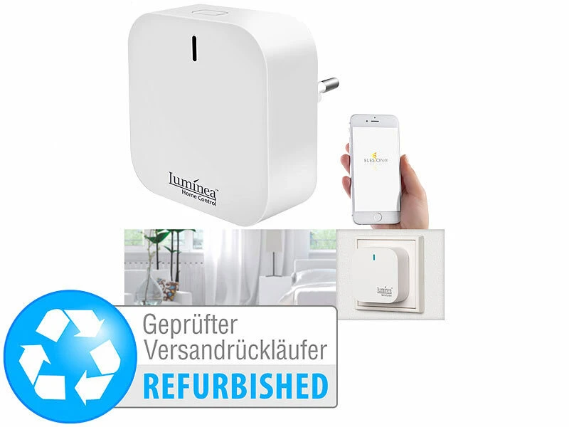 Luminea Home Control Gateway WiFi:WLAN-Gateway Mit Bluetooth-Mesh Für Smart-Home Versandrückläufer 1 Luminea Home Control Gateway WiFi:WLAN-Gateway Mit Bluetooth-Mesh Für Smart-Home Versandrückläufer