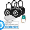 Xcase Kisten-Schloss:4er Metall-Vorhängeschloss Mit Zahlencode Und App, Versandrückläufer