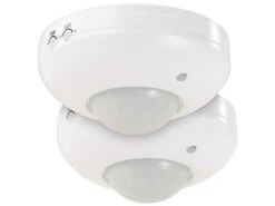 Revolt Bewegungsmelder Innen:2er-Set 360°-PIR-Bewegungsmelder Mit Timer, Für Wand Und Decke