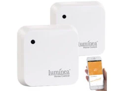 Luminea Home Control Sonnensensor:2er-Set Wetterfeste WLAN-Licht- & Dämmerungs-Sensoren Mit App, IP55 -Shop Für Smart-Home-Produkte zx1358 10