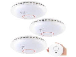 VisorTech Hitzemelder:Vernetzbarer Funk-Hitze- Und Rauchwarnmelder RWM-460.f, 85 DB, 3er-Set