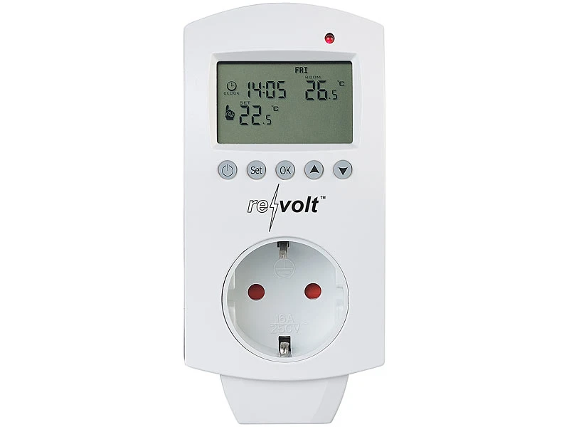 Revolt Frostwächter Steckdose:Digitales Steckdosen-Thermostat Für Heiz- & Klimageräte, 3.680 Watt 4 Revolt Frostwächter Steckdose:Digitales Steckdosen-Thermostat Für Heiz- & Klimageräte, 3.680 Watt – Bild 4