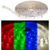 Luminea Alexa LED Streifen:RGBW-LED-Streifen-Erweiterung LAX-515, 5 M, 840 Lm, Warmweiß, IP44