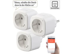 Luminea Home Control 3er-Set WLAN-Steckdosen Mit Energiekostenmesser, App & Sprachsteuerung -Shop Für Smart-Home-Produkte zx2900 11
