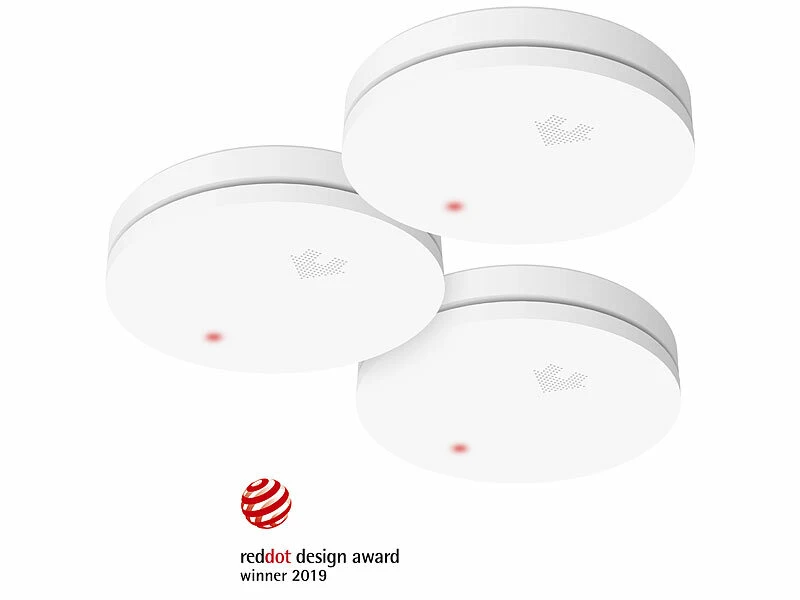 VisorTech Optische Rauchwarnmelder:3er-Set Fotoelektrische Slim-Rauchwarnmelder, 10-Jahres-Batterie, VDS 2 VisorTech Optische Rauchwarnmelder:3er-Set Fotoelektrische Slim-Rauchwarnmelder, 10-Jahres-Batterie, VDS – Bild 2