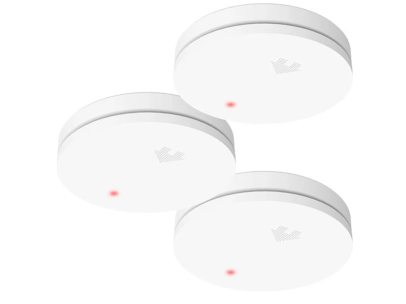 VisorTech Optische Rauchwarnmelder:3er-Set Fotoelektrische Slim-Rauchwarnmelder, 10-Jahres-Batterie, VDS 3 VisorTech Optische Rauchwarnmelder:3er-Set Fotoelektrische Slim-Rauchwarnmelder, 10-Jahres-Batterie, VDS – Bild 3