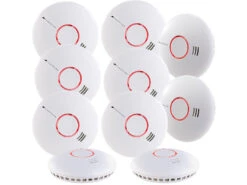 VisorTech WLAN Rauchmelder:10er-Set WLAN-Rauch- & Hitzemelder Mit Weltweiter App-Benachrichtigung -Shop Für Smart-Home-Produkte zx2963 0 1