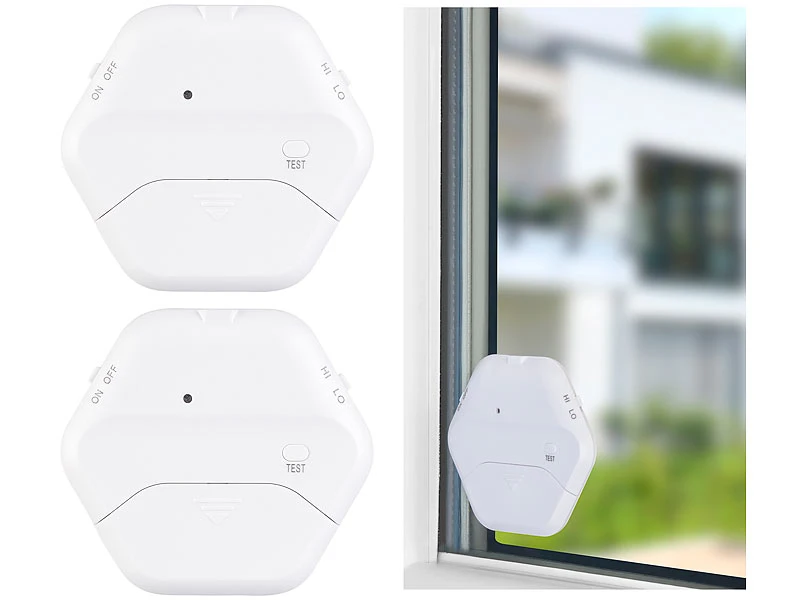 VisorTech Fensteralarme:4er-Set Extradünne Glasbruchmelder, 2 Stufen, 95 DB, 54 Monate 5 VisorTech Fensteralarme:4er-Set Extradünne Glasbruchmelder, 2 Stufen, 95 DB, 54 Monate – Bild 5