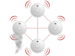 VisorTech Rauchmelder Brandschutz:5er-Set Vernetzbare Funk-Rauchmelder, 85 DB, VdS, 10-J.-Batterie -Shop Für Smart-Home-Produkte zx3043 9 1