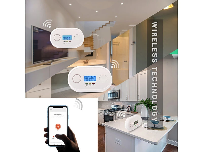 VisorTech Kohlenmonoxid Detektor:2er-Set WLAN-Kohlenmonoxid-Melder, LCD-Display, App, 85 DB 7 VisorTech Kohlenmonoxid Detektor:2er-Set WLAN-Kohlenmonoxid-Melder, LCD-Display, App, 85 DB – Bild 7